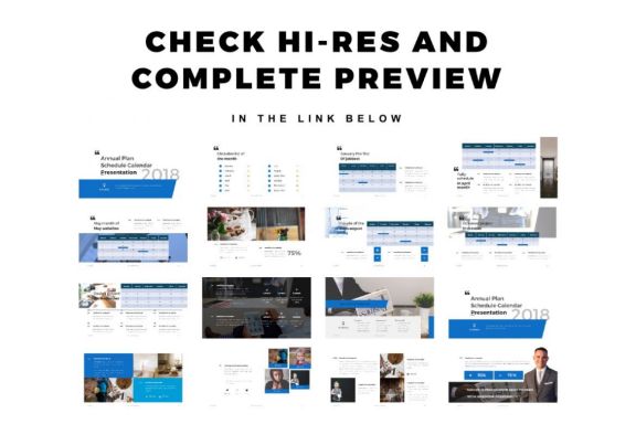 35 Simple Annual Scheduler Company Presentation PowerPoint Template