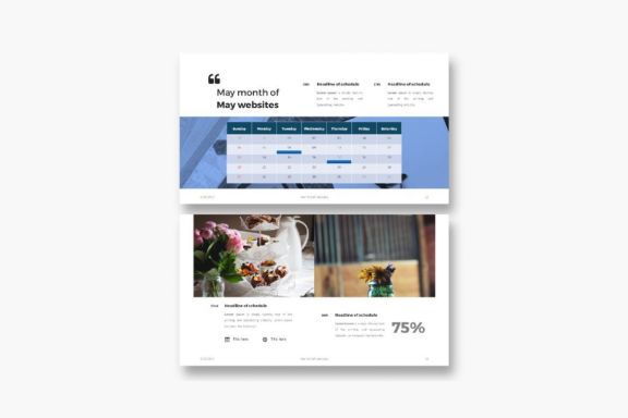 35 Simple Annual Scheduler Company Presentation PowerPoint Template