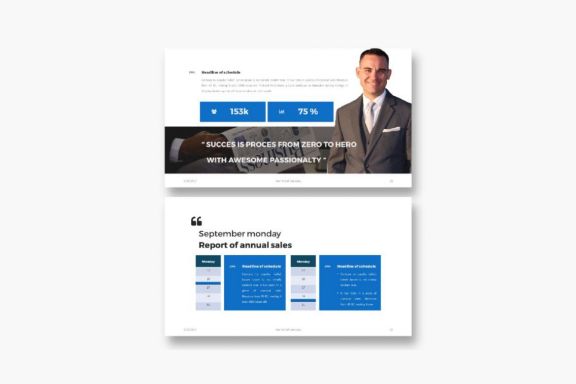 35 Simple Annual Scheduler Company Presentation PowerPoint Template