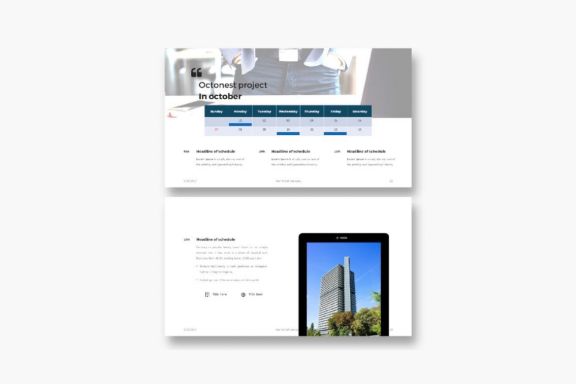 35 Simple Annual Scheduler Company Presentation PowerPoint Template