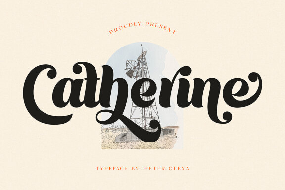 Catherine Bold Retro Script