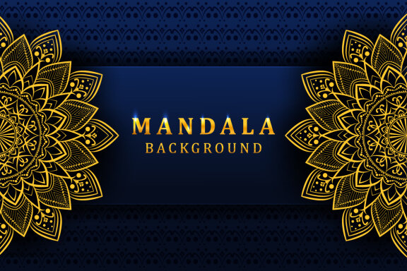 Luxury mandala background Design presentation Template