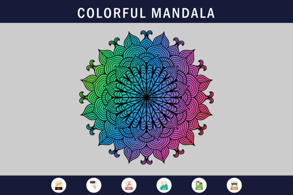 FREE Mandala Illustration on doodle style-04