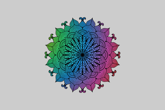 FREE Mandala Illustration on doodle style-04