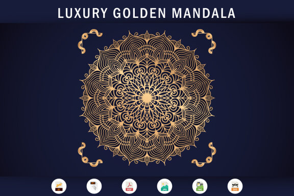 Luxury Mandala Arabesque Pattern Arabic Islamic east style-01