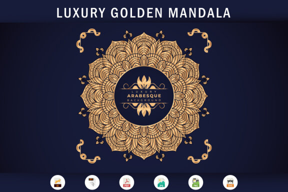 Luxury Mandala Arabesque Pattern Arabic Islamic east style-12
