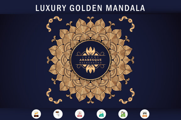 Luxury Mandala Arabesque Pattern Arabic Islamic east style-14
