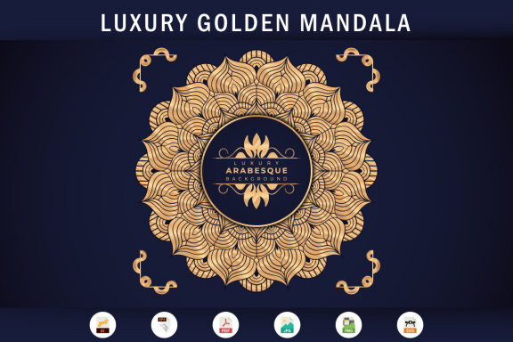 Luxury Mandala Arabesque Pattern Arabic Islamic east style-15