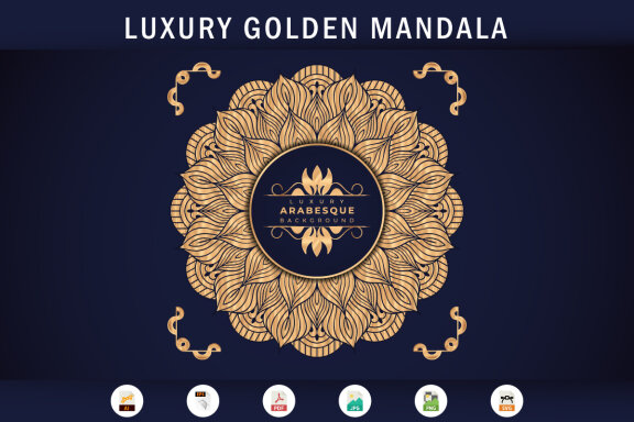 Luxury Mandala Arabesque Pattern Arabic Islamic east style-18