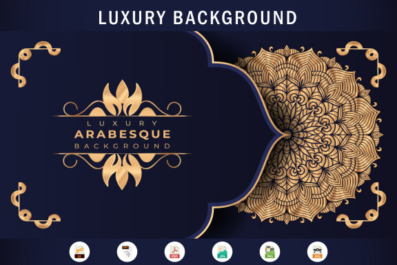 Luxury mandala background Design presentation Template-01