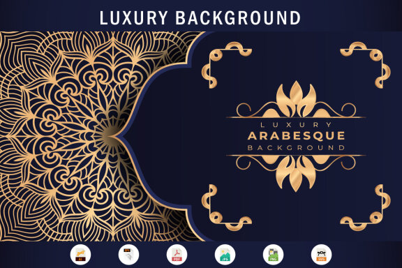 Luxury mandala background Design presentation Template-03