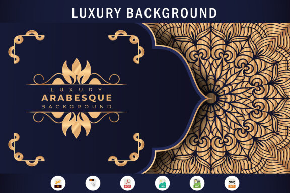 Luxury mandala background Design presentation Template-04