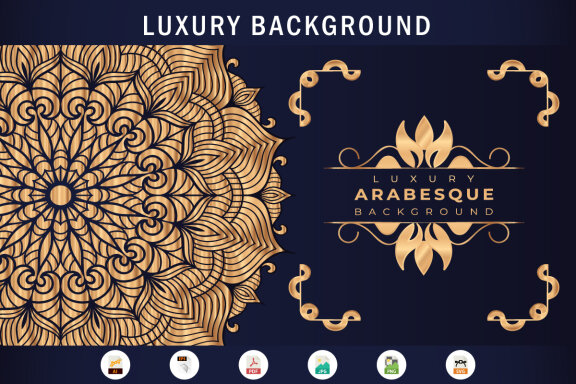 Luxury mandala background Design presentation Template-05