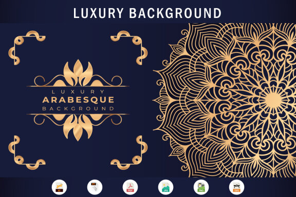 Luxury mandala background Design presentation Template-06