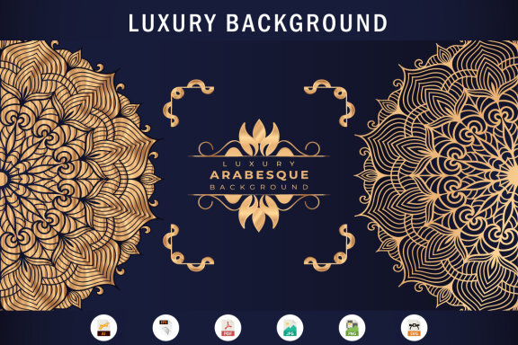 Luxury mandala background Design presentation Template-07