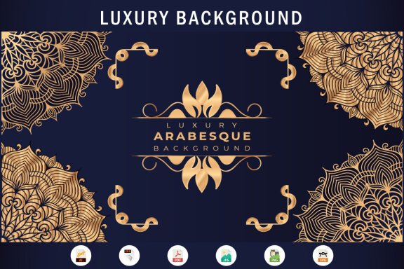 Luxury mandala background Design presentation Template-08