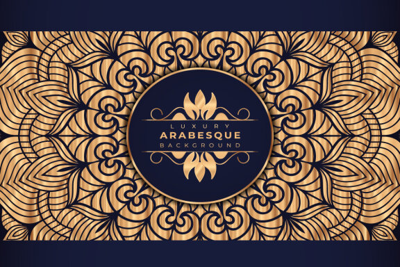 FREE mandala background Design presentation Template-09