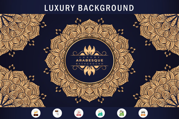 Luxury mandala background Design presentation Template-12