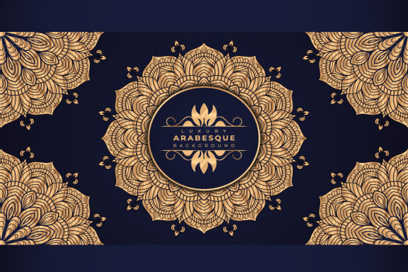 Luxury mandala background Design presentation Template-12
