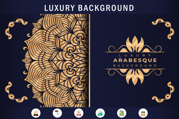 Luxury mandala background Design presentation Template-13