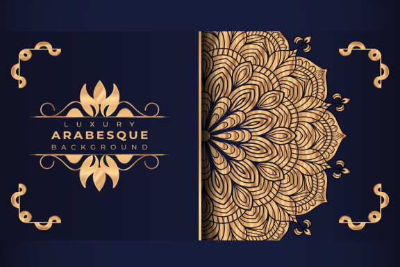 Luxury mandala background Design presentation Template-14