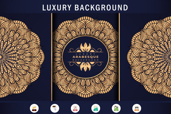 Luxury mandala background Design presentation Template-15