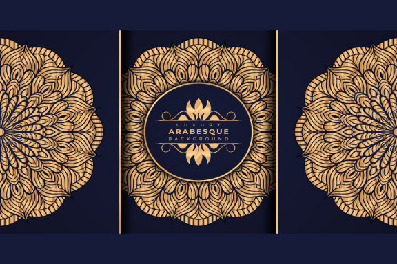 Luxury mandala background Design presentation Template-15