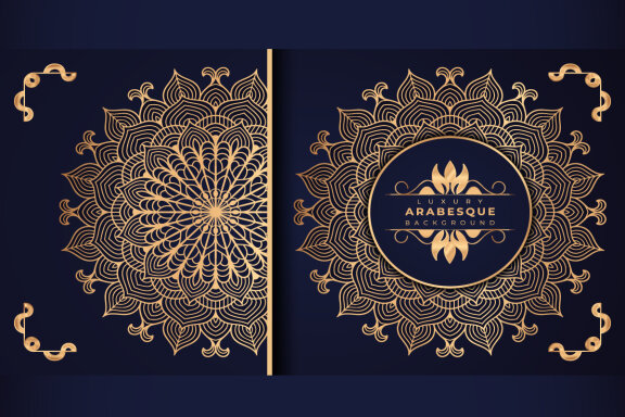 Luxury mandala background Design presentation Template-18