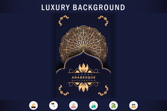 Luxury mandala background Design presentation Template-21