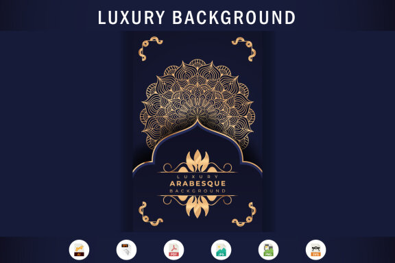 Luxury mandala background Design presentation Template-23