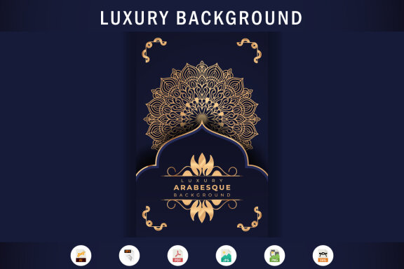 Luxury mandala background Design presentation Template-24