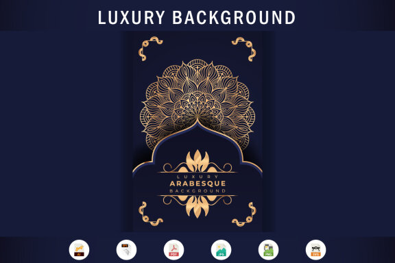 Luxury mandala background Design presentation Template-26