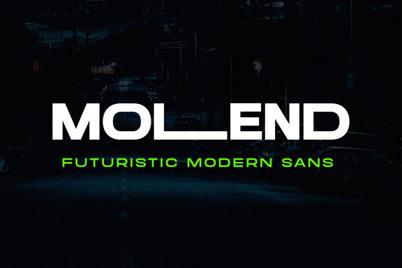 Molend - Futuristic Sans
