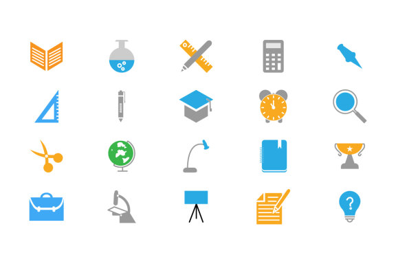 Education Flat Icons Vector and SVG