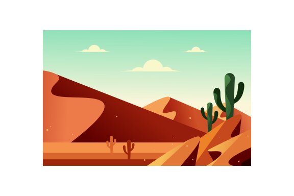 Landscape of the desert - Free illustration