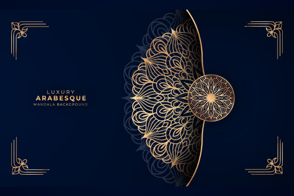 Luxury Arabesque Mandala Background