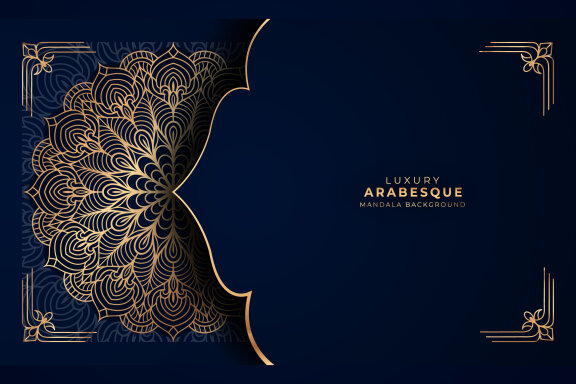 Luxury Arabesque Mandala Background