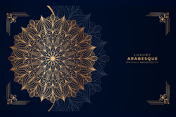 Luxury Arabesque Mandala Background
