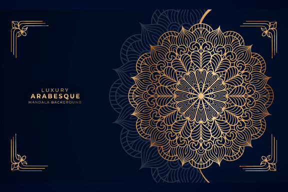 Luxury Arabesque Mandala Background