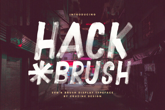 Hack Brush & SVG Font