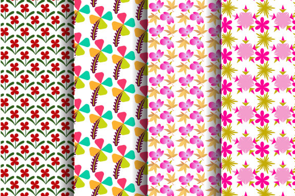 Floral Pattern and Digital Paper Bundle-05