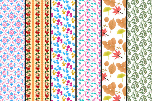 Floral Pattern and Digital Paper Bundle-06