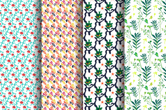 Floral Pattern and Digital Paper Bundle-07