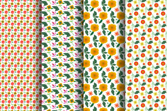 Floral Pattern and Digital Paper Bundle-08