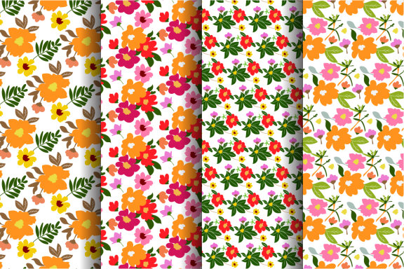 Floral Pattern and Digital Paper Bundle-09