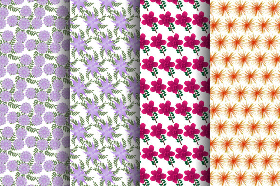 Floral Pattern and Digital Paper Bundle-10
