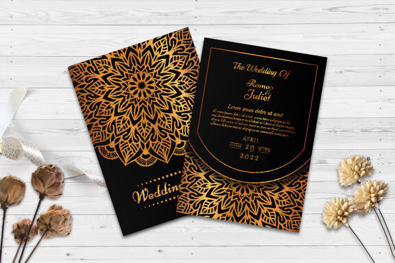 Luxury Wedding Invitation Card Template