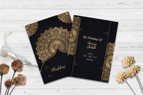 Luxury Wedding Invitation Card Design Template
