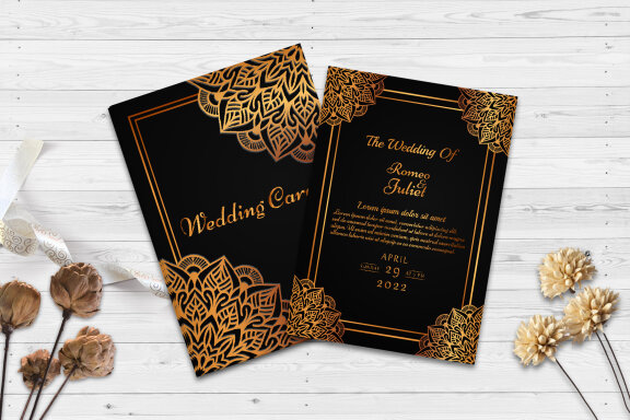 Luxury Wedding Invitation Card Design Template