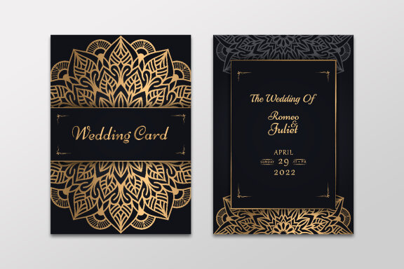 Luxury Wedding Invitation Card Design Template